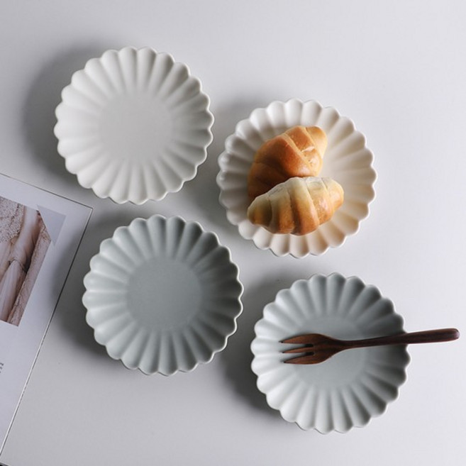 네이처 무광 앞접시 6인치 4p 세트 2color 택1, 화이트 평접시 6인치 4p세트, 화이트_X, 1개