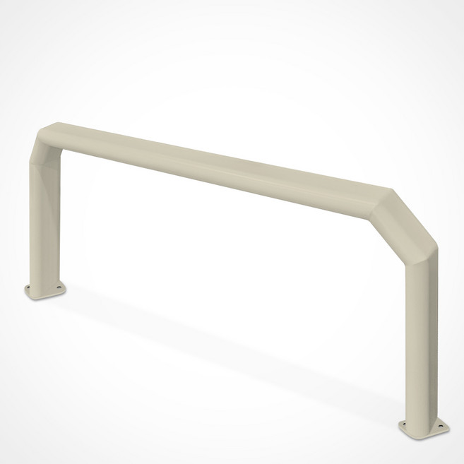 스틸 벤치형 2in1 디자인 볼라드 A형 앙카식, 베이지, 1개