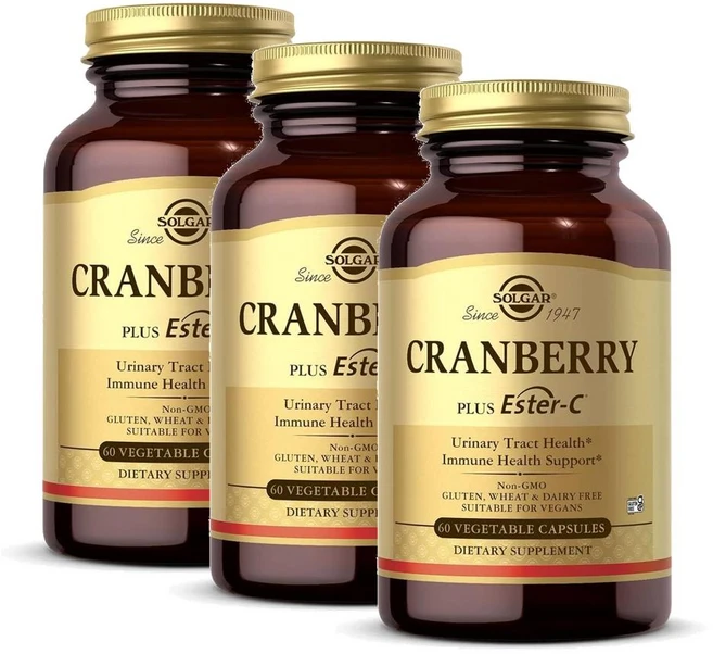 솔가 크랜베리 플러스 에스터-C 60 베지캡슐, 3병, 60정 - 쿠팡