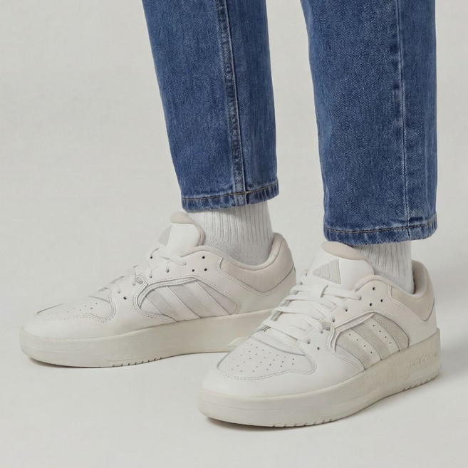 아디다스 코트24 운동화 남성 화이트 베이지 가죽 삼선 스니커즈 발편한 테니스화 데일리 학생 신발