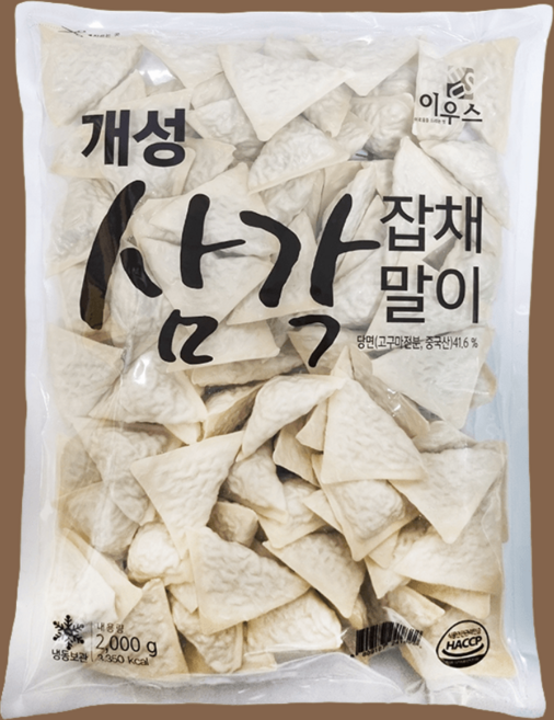 개성 삼각 잡채말이 군만두, 1개, 2kg