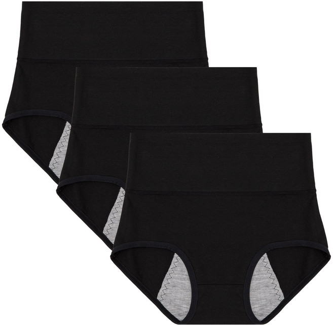 속맘 위생팬티 3매세트 하이웨스트 순면 빅사이즈 여성팬티 생리 샘방지