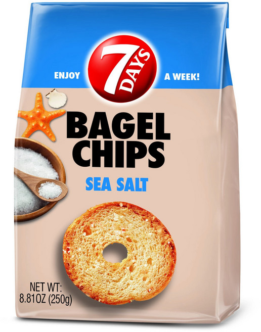 7 Days 7Days 베이글 칩 바다 소금 8.81 oz. 가방, 1개, 249g