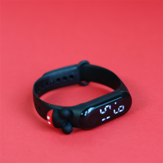 토이랄라 만보기 터치 전자 시계 전자시계 방수시계 칼로리 손목 팔찌 다이어트, 02-3.터치전자시계-블랙, 1개
