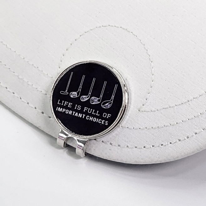 럭키 골프 볼마커 볼마크 세트 자석클립 세트, 2개, 아이언