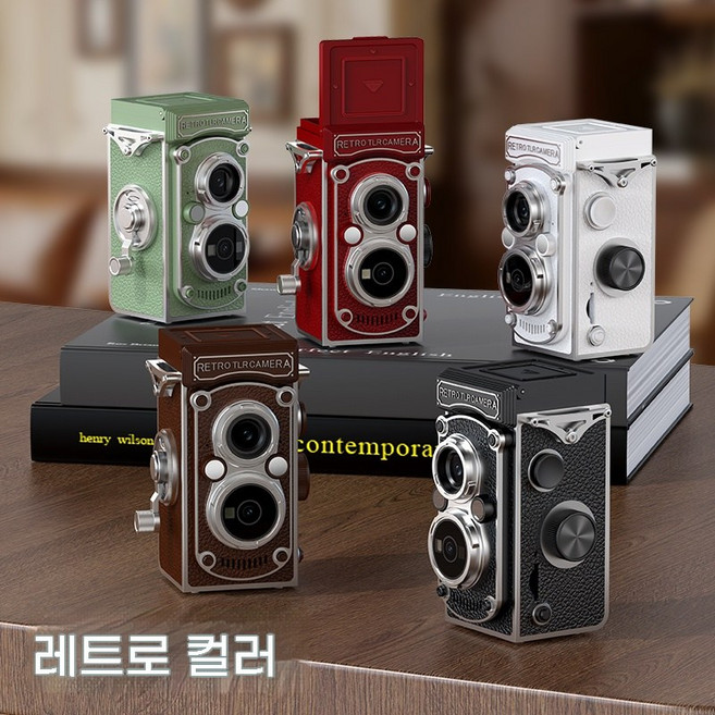 SorJar 카메라 6400w 픽셀 고화질 픽셀 2.0 인치 4k 빈티지캠코더 32GB, 갈색