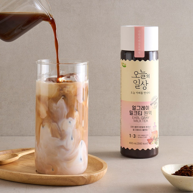 [업체발송] 흥국에프앤비 오늘의일상 얼그레이밀크티 원액 400ml 3개세트, 3개입, 2개