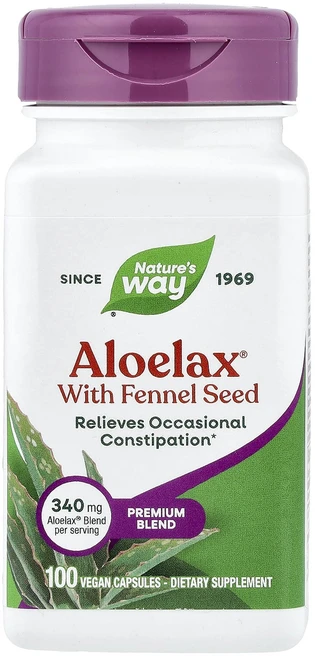 네이쳐스웨이 Aloelax 회향 씨 함유 340mg 베지캡슐 100정, 6개 - 쿠팡