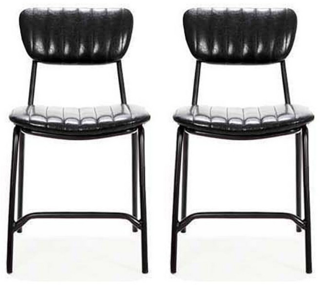 루키2P 식탁의자 카페 업소용 인테리어 식당 의자, 블랙2p, 2개, 블랙