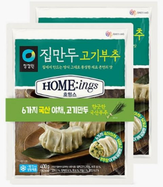 청정원 호밍스 집만두 고기부추 400g 4개
