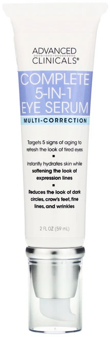 Advanced Clinicals 컴플리트 5-in-1 아이 세럼 멀티 코렉션 59ml(2fl oz) 2팩, 1개, 59ml - 쿠팡