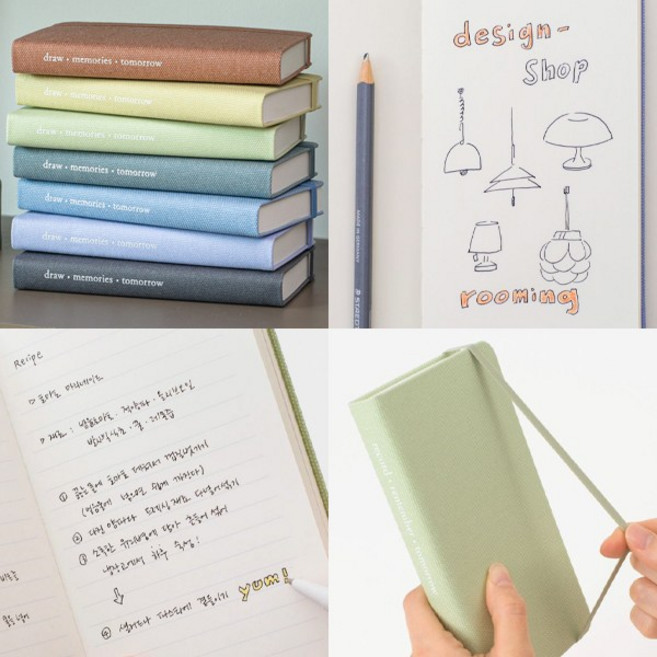 기억보관함 밴드 핸디 블랭크 무지 노트 v.2, 02 피스타치오 밀크티