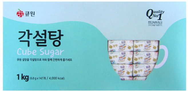 큐원 각설탕 147t (1kg), 1kg, 2개
