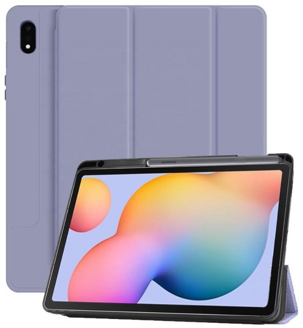 갤럭시탭 S6 라이트 lite 호환 SM-P610 SM-P615 스마트 북커버 케이스, 라벤더 퍼플