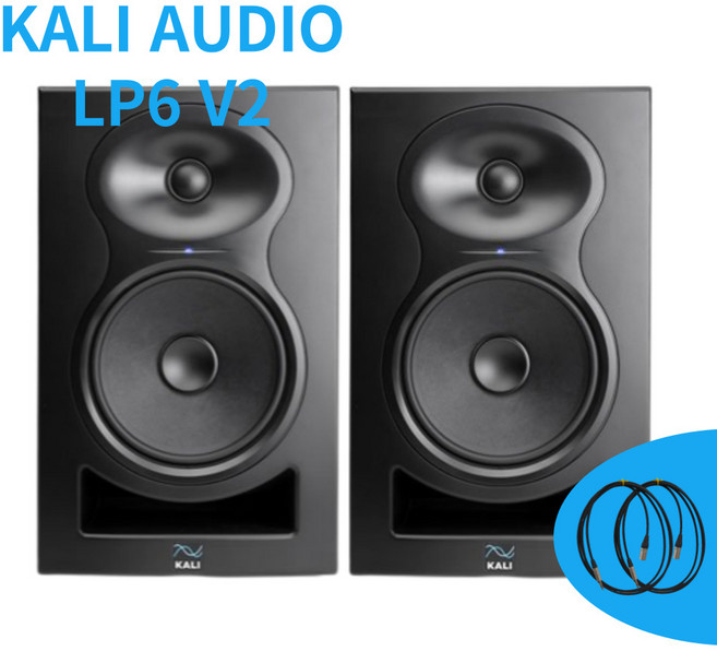 [찬양랜드] KALI AUDIO LP-6 V2 신형 칼리 오디오 모니터스피커/ 칼리스피커 6.5인치 우퍼/ 공식수입정품, LP6 V2 블랙2통+케이블증정