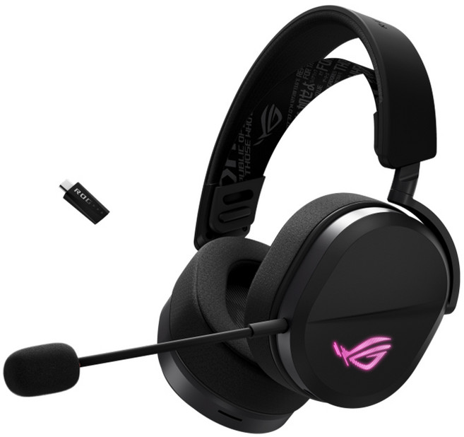 ROG Pelta 無線電競耳機 三模連線 快速充電 可調式頭帶 多平台相容 耳機麥克風 藍芽耳機 電競耳機 無線耳機, 黑色+黑色耳機架, A28456-01
