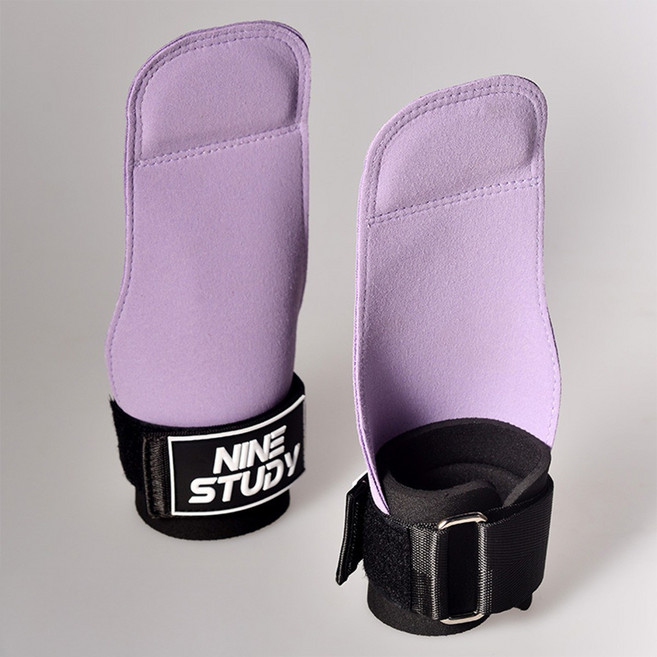 프리파워 데드리프트 스트랩 핼스스트랩 손바닥 보호 미끄럼 방지 악력보조 턱걸이 바벨 등 헬스장 근력훈련에 착용, 1세트, 바이올렛purple