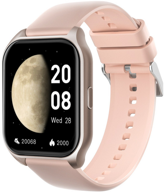 DAICOO 다이코 통화가능 GPS 블루투스 스마트워치 42mm R8, 핑크, 4.2cm, GPS + 블루투스