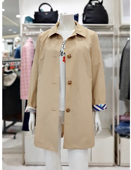 크로커다일레이디 퀄팅 이너 스탠카라 트렌치코트 CLESCT103