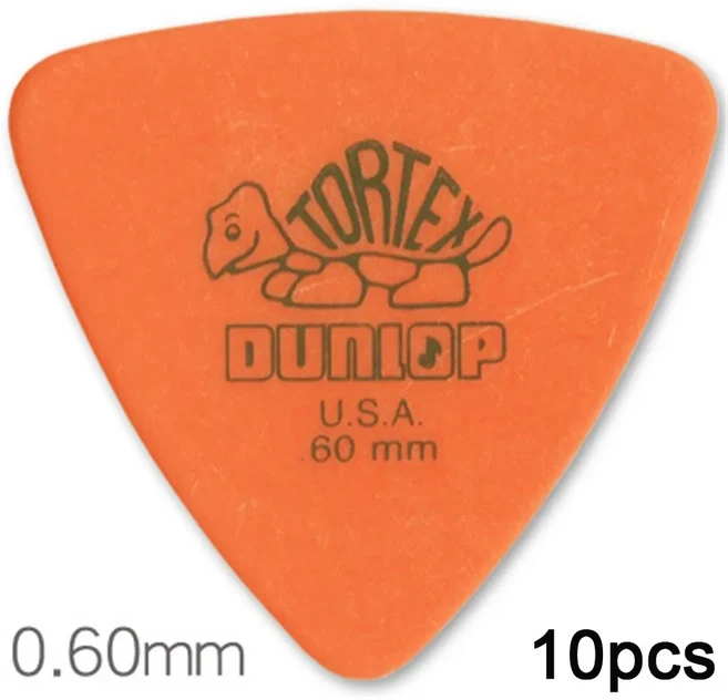 10pcs Delrin Dunlop 기타 픽 0.5/0.6/0.73/0.88/1.0/1.14MM 미끄럼 방지 스타일 삼각형 픽 픽 액세서리 일, 06 10pcs 0.6mm