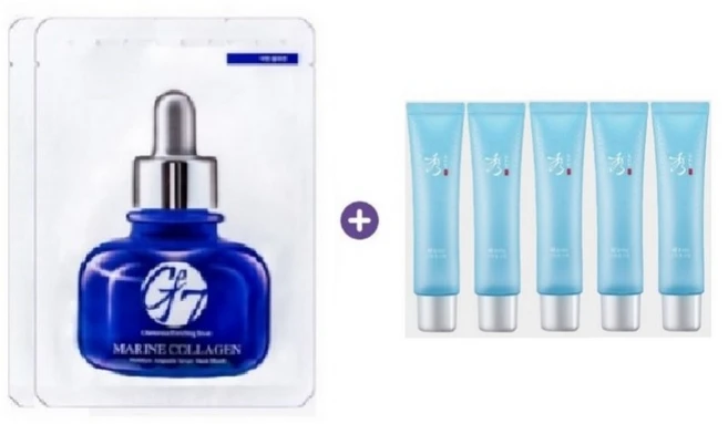 GE7 마스크2매/ 수려한 효비담 수분샘 크림25mlx5개, 5개, 25g - 쿠팡