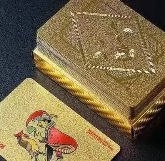 컬러 블랙 골드 플레잉 게임 그룹 방수 포커 세트 매직 패키지 선물 컬렉션, 02 D