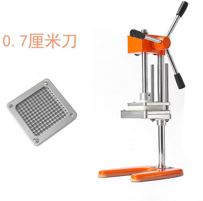 업소용 수직 컷팅기 형 말린 감자튀김 41형 가래떡 가정용 보호 튀김 두꺼운, 17 오렌지색 수직 절단기에 7밀리미터 칼 한 쌍을 맞