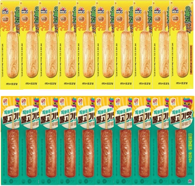 사조 오륙도맛바 10개+불고기맛후랑크 10개, 20개, 70g