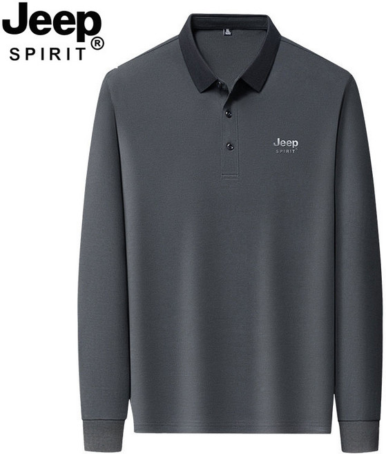 지프스피릿 남성 티셔츠 캐주얼 긴팔티 긴팔 티셔츠 긴소매 카라티 긴팔 카라티 8838