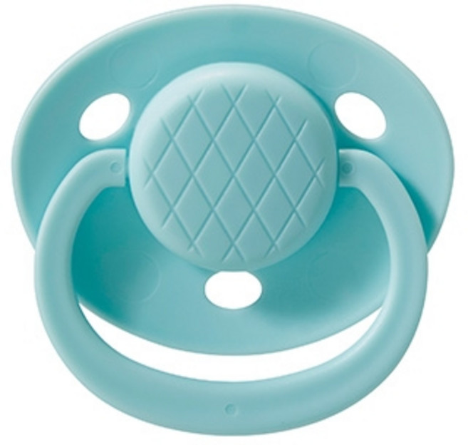 KUKU PLUS 酷咕鴨 仿母乳安撫奶嘴 附防塵蓋 3色可選 初生0M+ 初生型, 安撫奶嘴_(棉花藍),初生0M+  初生型, 1個