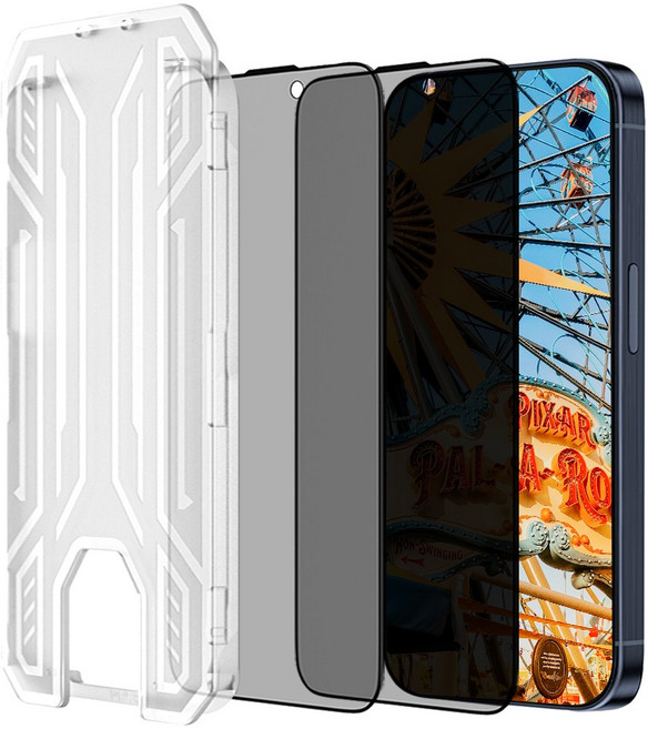 파운틴 사생활 보호 프라이버시 강화유리 액정보호필름 2p 세트, 1세트