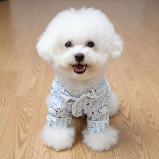 강아지옷 멍멍이 잠옷, 1개, 블루