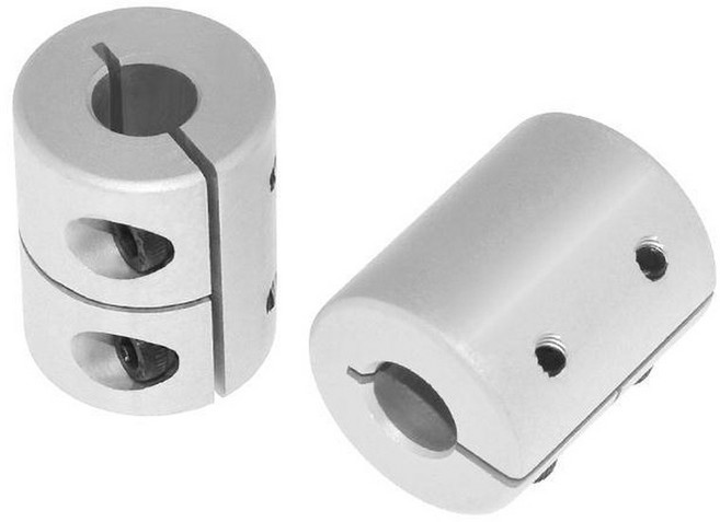 3D PRINTER T8 CLAMP FOR SHAFT 5X8X25MM STEPPER SERVO MOTOR RIGID LEAD SC D20L25 COUPLER END COUPLING, silver, 4PCS