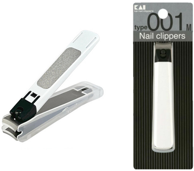 카이 001 손톱깎이 안튀는 네일케어 일본 두꺼운 발톱깍이 깍기, 미디엄, 2개