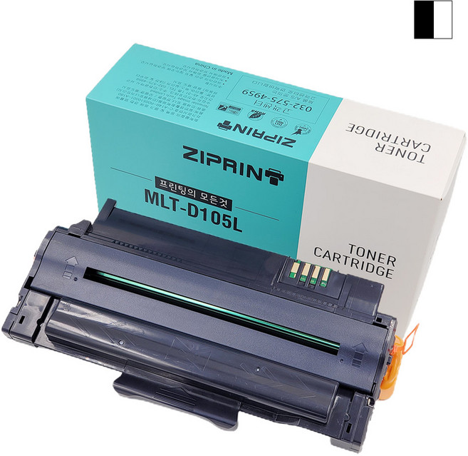 삼성 MLT-D105L SCX-4622FK 4623FK 4622 ML-2525K 2540RZiprint 토너, 1개