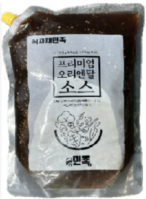 식자재민족 레드와인이 들어간 프리미엄 오리엔탈 드레싱 2kg, 1개