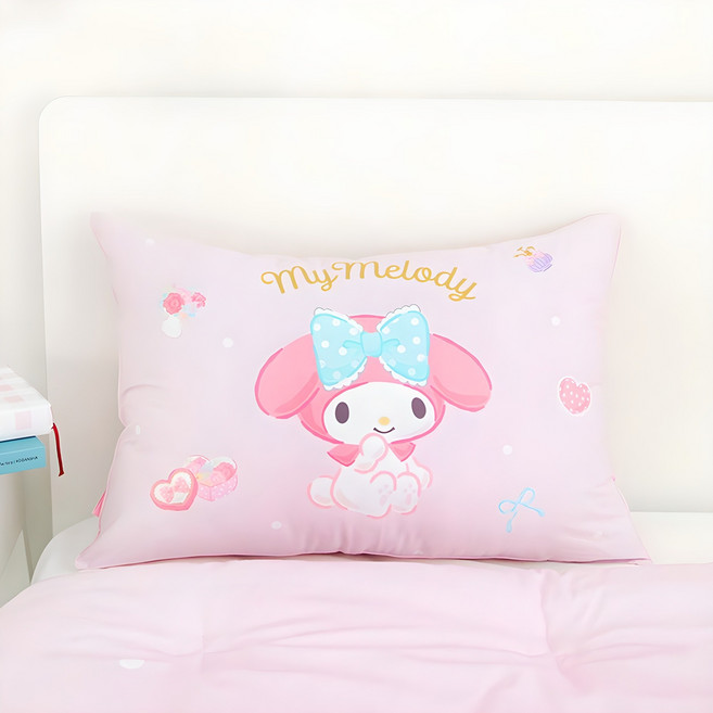 산리오 마이멜로디 러블리 순면 베개 국내생산, 혼합색상, 1개
