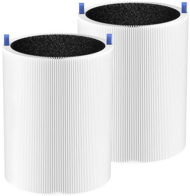 Blueair Blue 퓨어 미니 맥스 공기 청정기 HEPA 및 활성탄 블루 퓨어 FMINI 필터와 호환되는 2팩 미니 맥스 교체 필터 블루 퓨어 미니 맥스에 적합, 2 Pack 311i+ Max Filter