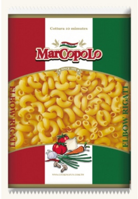 MarCopolo 馬可波羅 彎管麵 義大利麵 500g, 1個