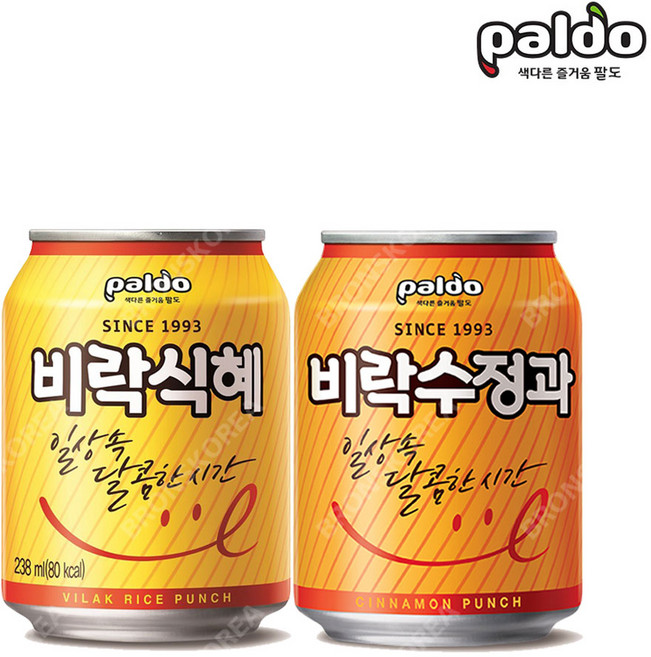 올따옴기획 팔도비락식혜238ml 12+비락수정과238ml 12, 1세트
