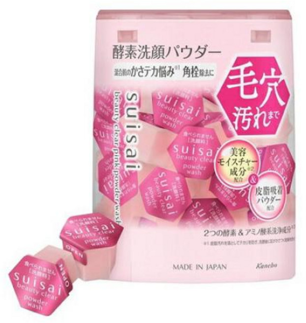 [3개 세트]스위사이 뷰티 클리어 핑크 파우더 워시 0.4g×32개입×3개 ●다음날, 400mg