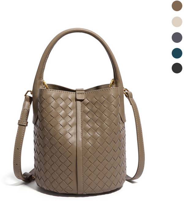 에쥬아 양가죽 클래식 버킷백 심플 위빙백 빅백+스몰백