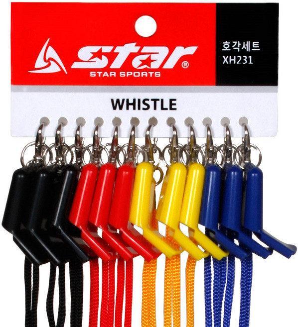 스타스포츠 호각 (줄포함/XH231) 호루라기 12개입 1세트, 상세페이지 참조