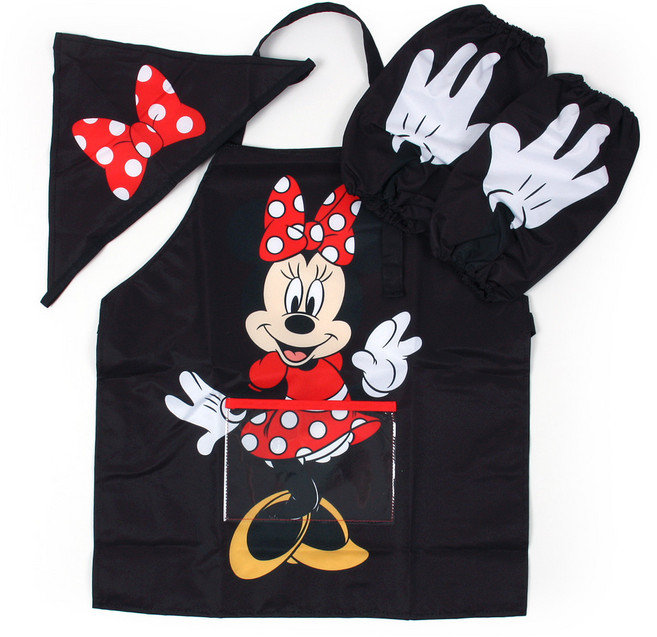 디즈니 미니마우스 클래식 앞치마 토시 두건 3종 세트 깨비 헬로키즈 유치원단체선물 캐릭터잡화 아동잡화 유아잡화 남아 여아 아동 어린이 유아