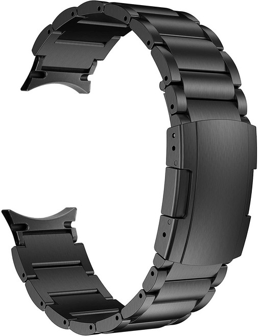 티타늄 메탈 삼성 팔찌 밴드 [틈새 없음] 용Samsung Galaxy Watch 5 40mm/44mm/Pro 45mm Watch 4 40/44mm Classic 42/46mm, 검은색, 1개