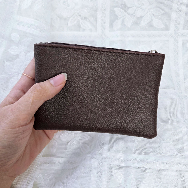 디어앤미 여행 미니 지퍼 베이직 가죽 동전지갑