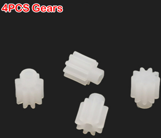 코어리스 모터가 없는 엔진 휠 쿼드콥터 RC 드론용 플라스틱 핏 DIA 1mm SYMA X5 X5C X5A 7x20mm 9 T 기어 9 톱니 4 개, [01] 옵션1
