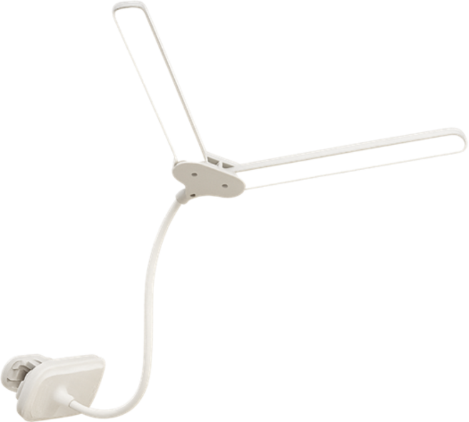 젤루뚝 LED스탠드 집게 조명 충전용, 화이트