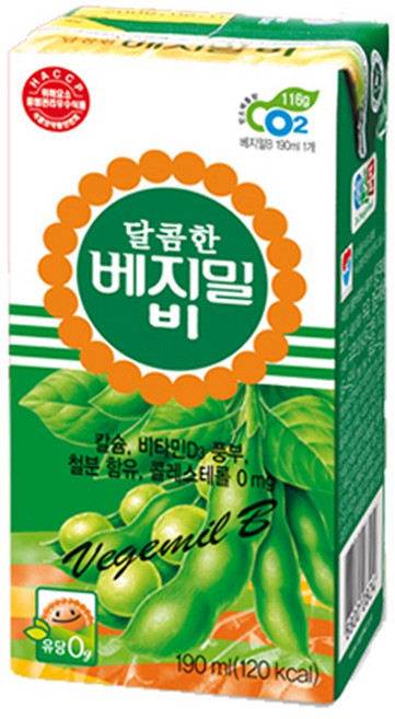 베지밀 비 달콤한 두유, 190ml, 48개