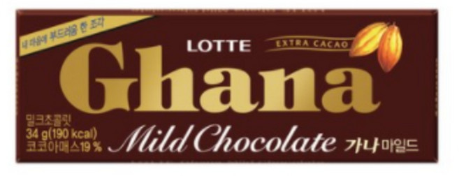 가나 마일드 밀크 초콜릿, 34g, 30개